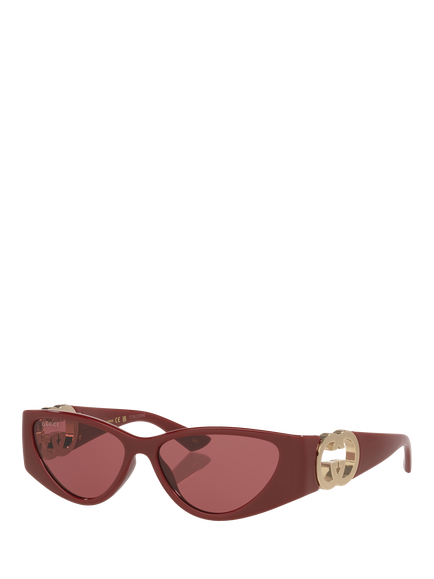 Gucci GC002604 Women's Cat Eye Sunglasses, Burgundy