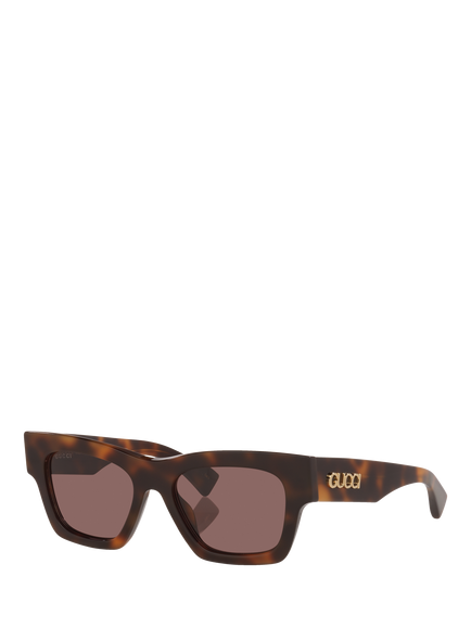 Gucci GC002607 Women's Rectangular Sunglasses, Tortoise