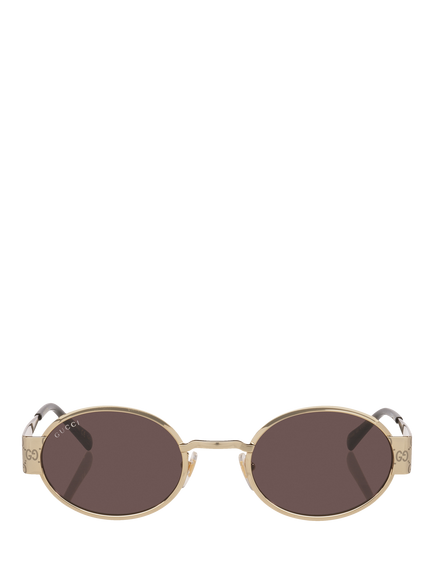 Gucci GC002617 Men's Round Sunglasses, Gold - view 2, Gold