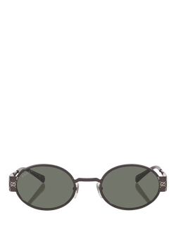 Gucci GC002617 Men's Round Sunglasses, Silver - view 2, Silver