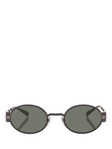 Gucci GC002617 Men's Round Sunglasses, Silver - view 2, Silver