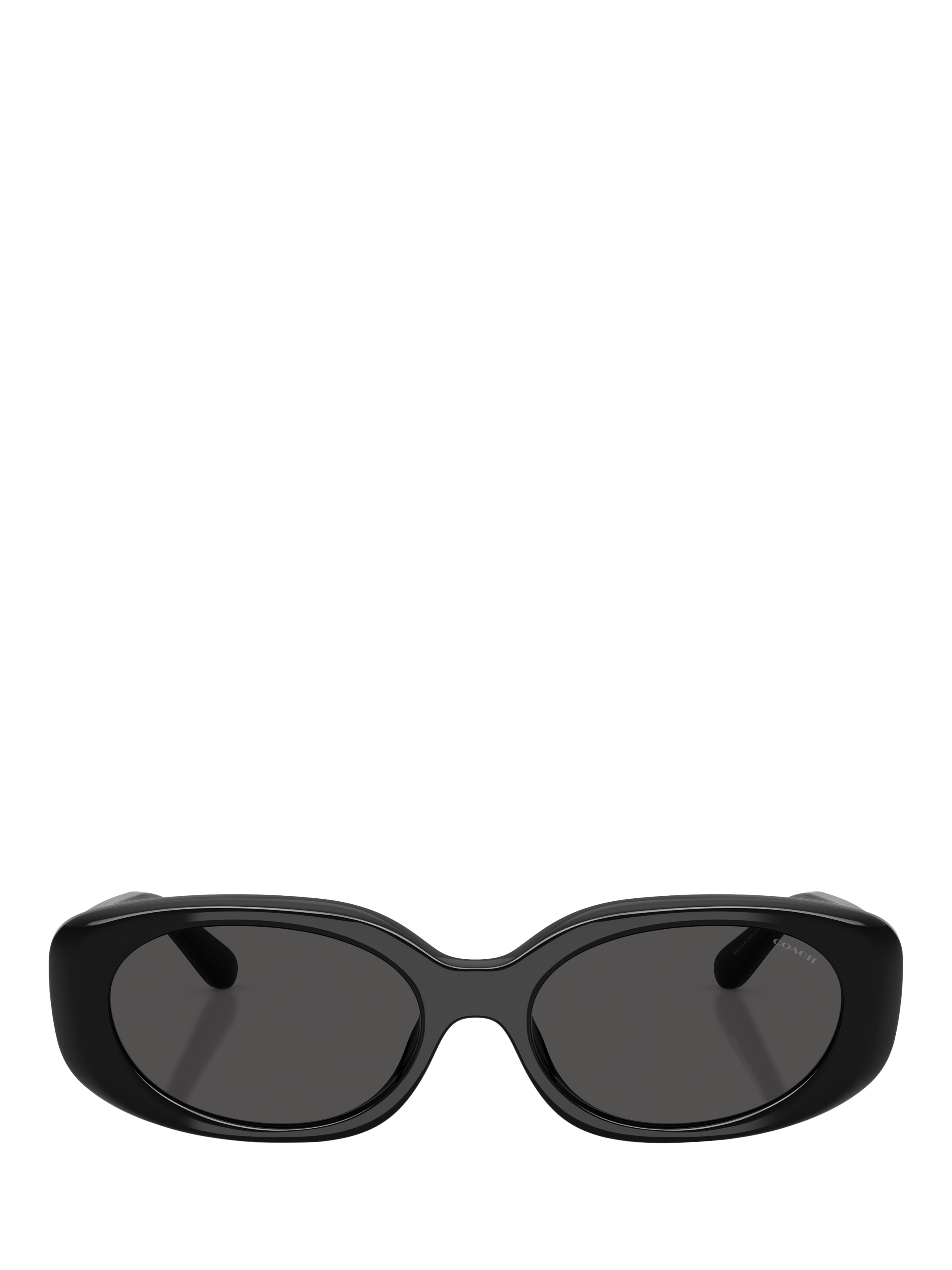 Product image 2 of 5, which shows Coach HC8443 Women's Oval Sunglasses, Black/Grey