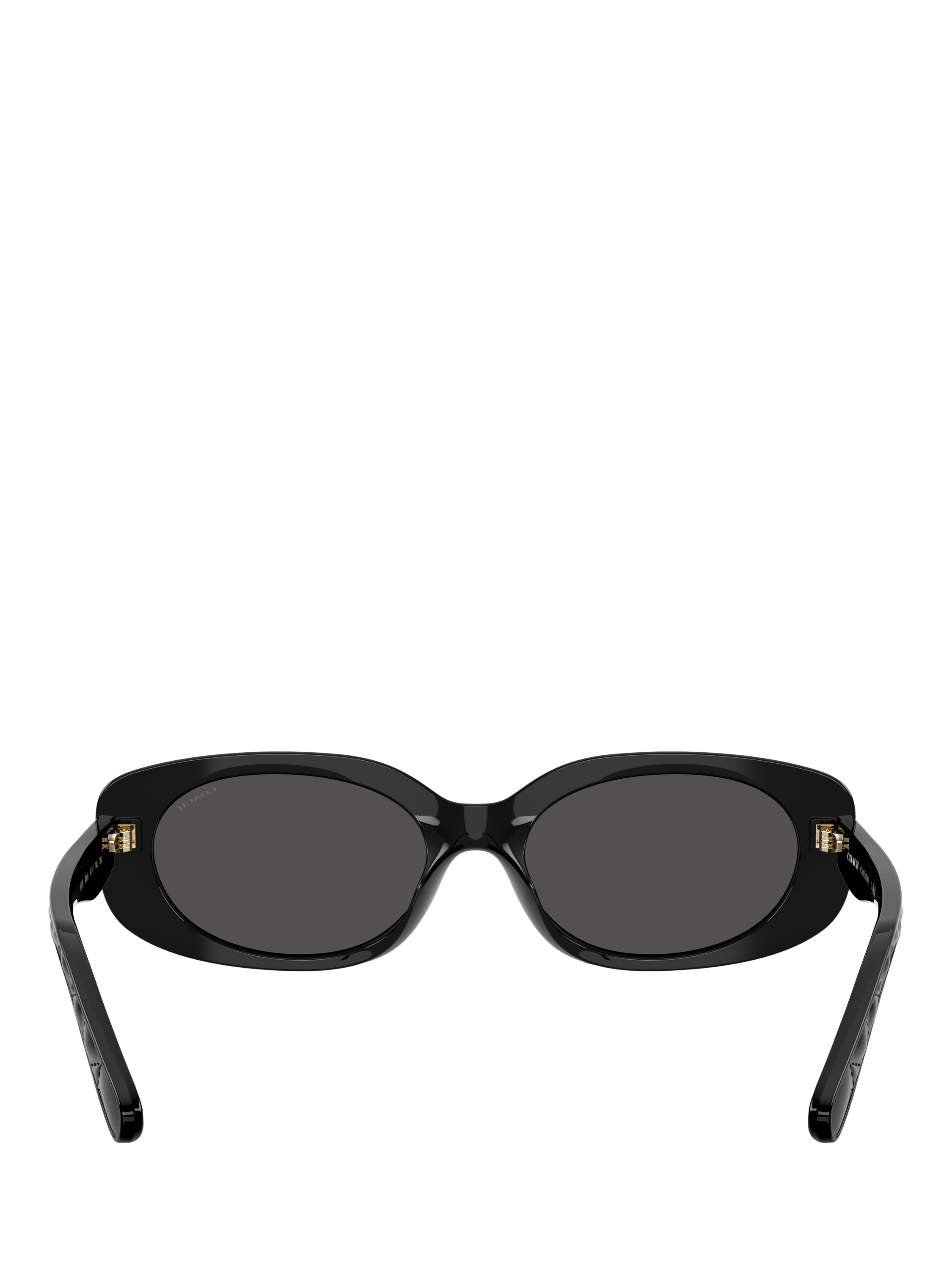 Product image 4 of 5, which shows Coach HC8443 Women's Oval Sunglasses, Black/Grey