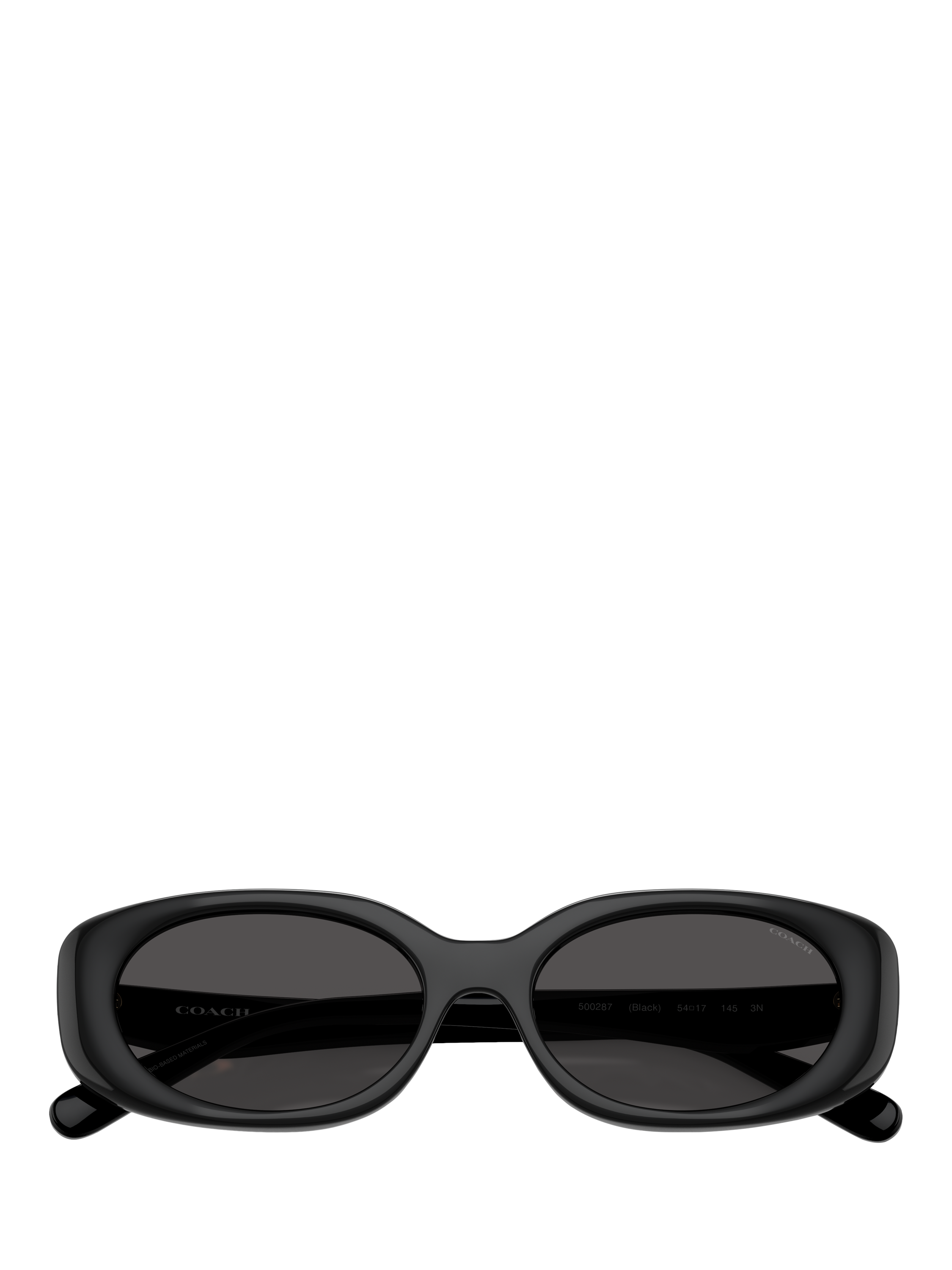 Product image 5 of 5, which shows Coach HC8443 Women's Oval Sunglasses, Black/Grey