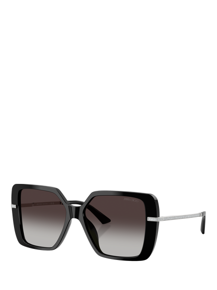 Jimmy Choo JC5048 Women's Square Sunglasses, Black/Grey Gradient, Black/Grey Gradient