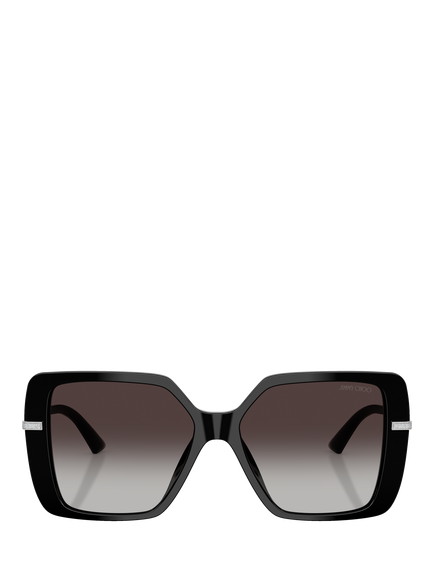 Jimmy Choo JC5048 Women's Square Sunglasses, Black/Grey Gradient - view 2, Black/Grey Gradient