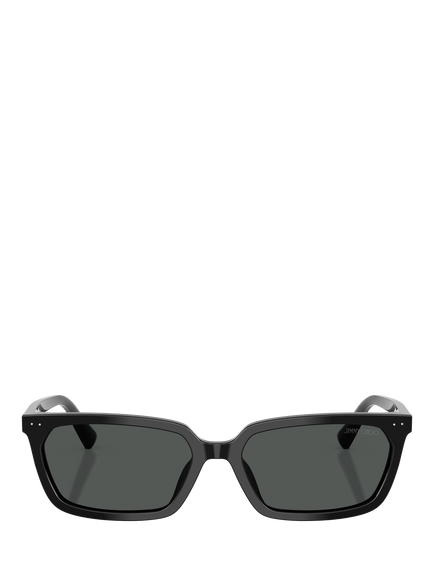 Jimmy Choo JC5050 Women's Rectangular Sunglasses, Black - view 2, Black
