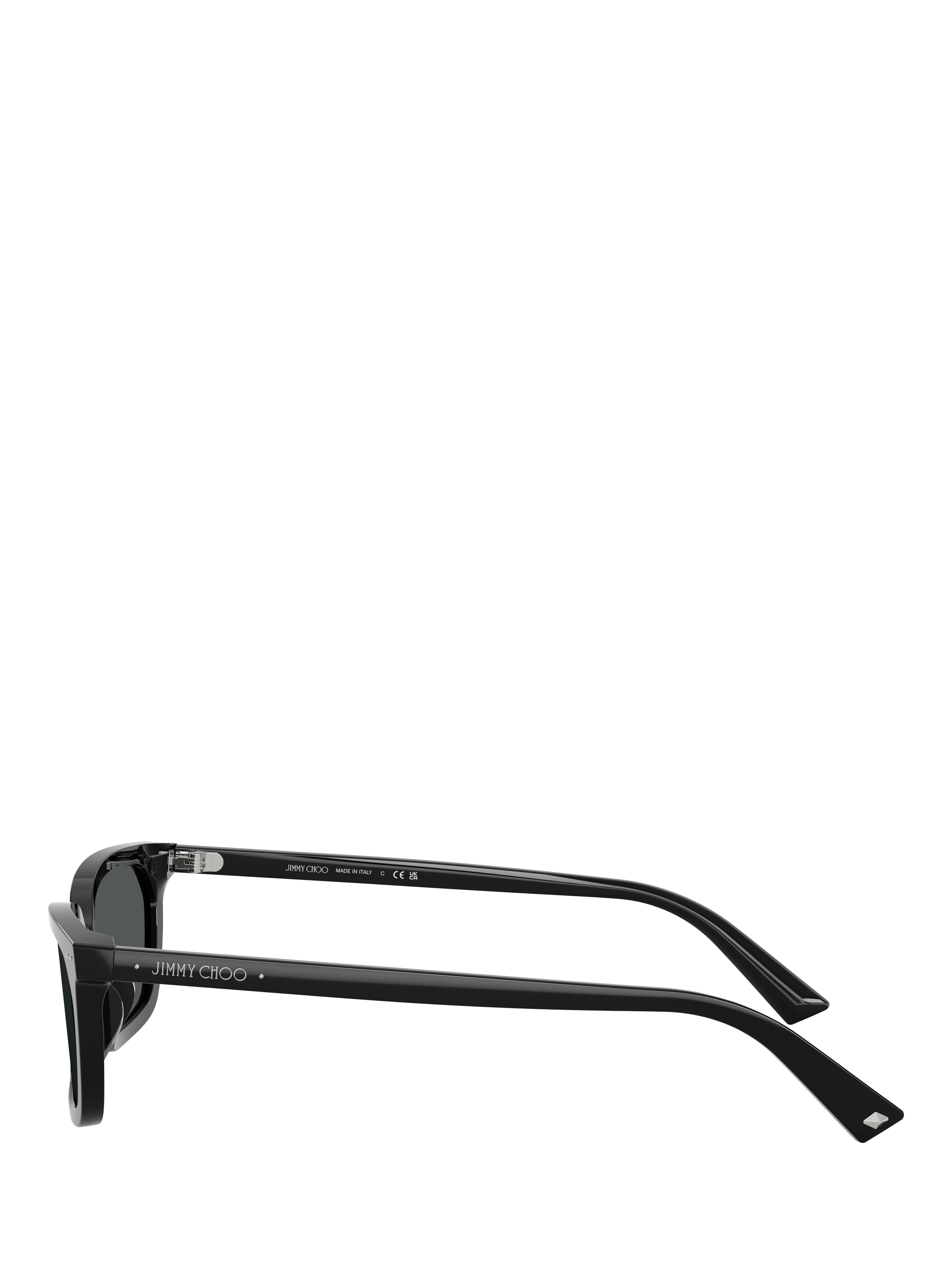 Product image 3 of 5, which shows Jimmy Choo JC5050 Women's Rectangular Sunglasses, Black