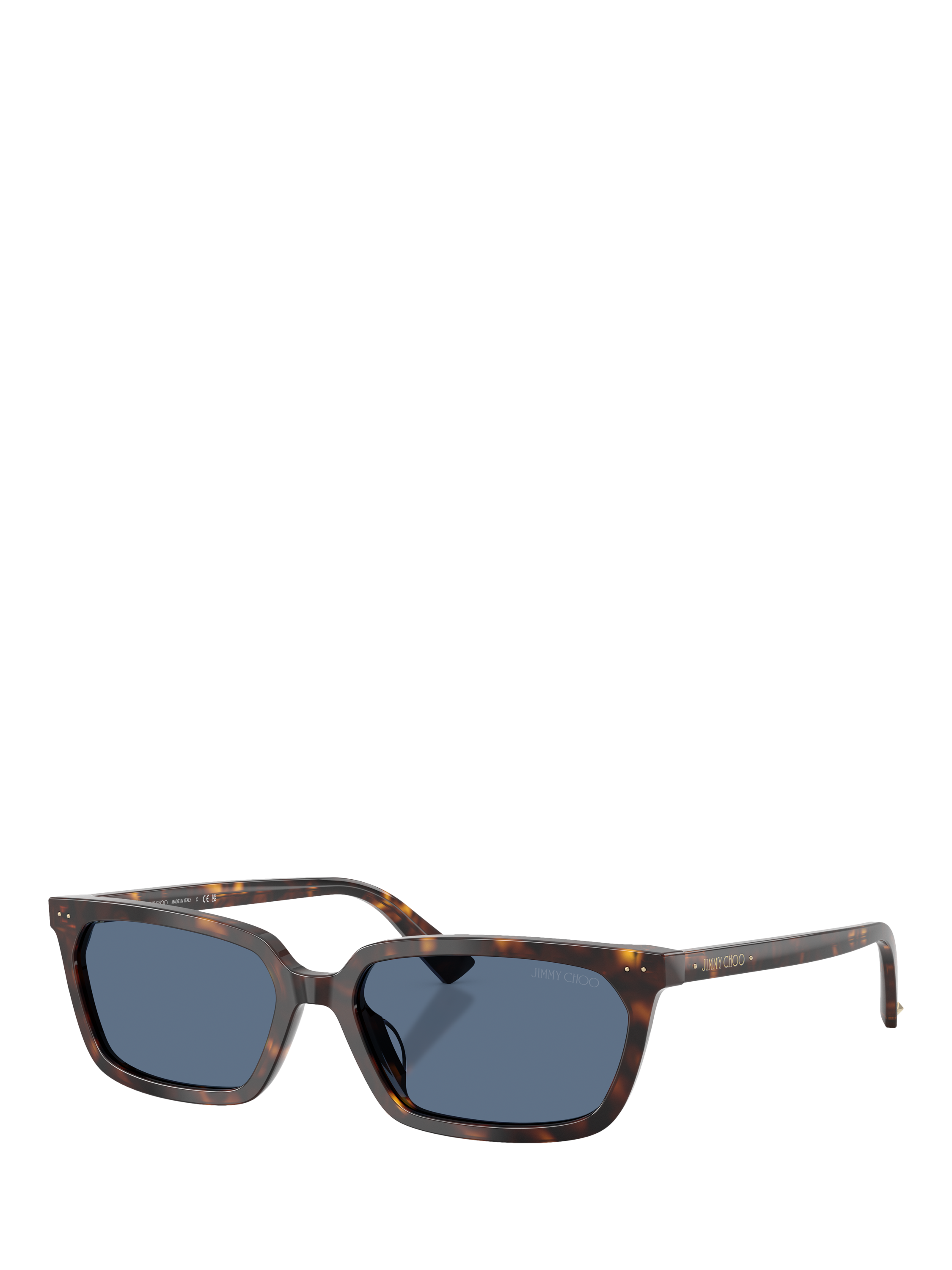 Product image 1 of 5, which shows Jimmy Choo JC5050 Women's Rectangular Sunglasses, Tortoise/Blue