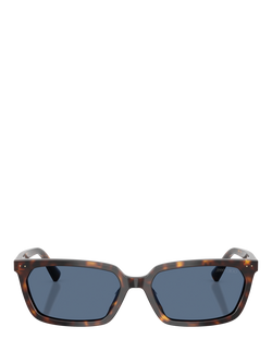 Jimmy Choo JC5050 Women's Rectangular Sunglasses, Tortoise/Blue - view 2, Tortoise/Blue