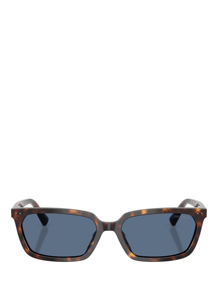 Jimmy Choo JC5050 Women's Rectangular Sunglasses, Tortoise/Blue - view 2, Tortoise/Blue