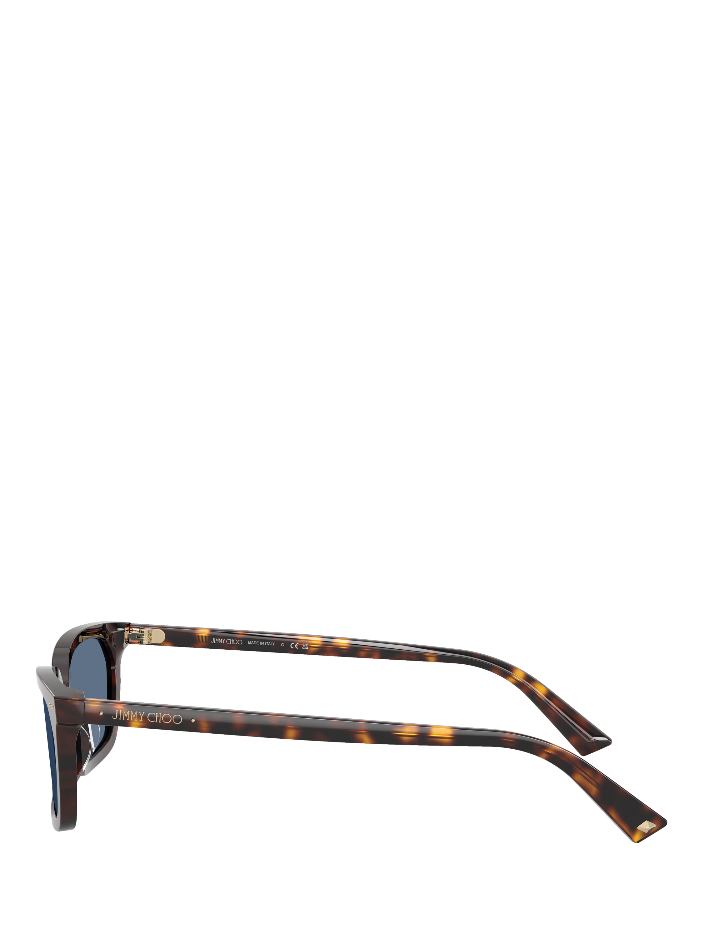 Product image 3 of 5, which shows Jimmy Choo JC5050 Women's Rectangular Sunglasses, Tortoise/Blue