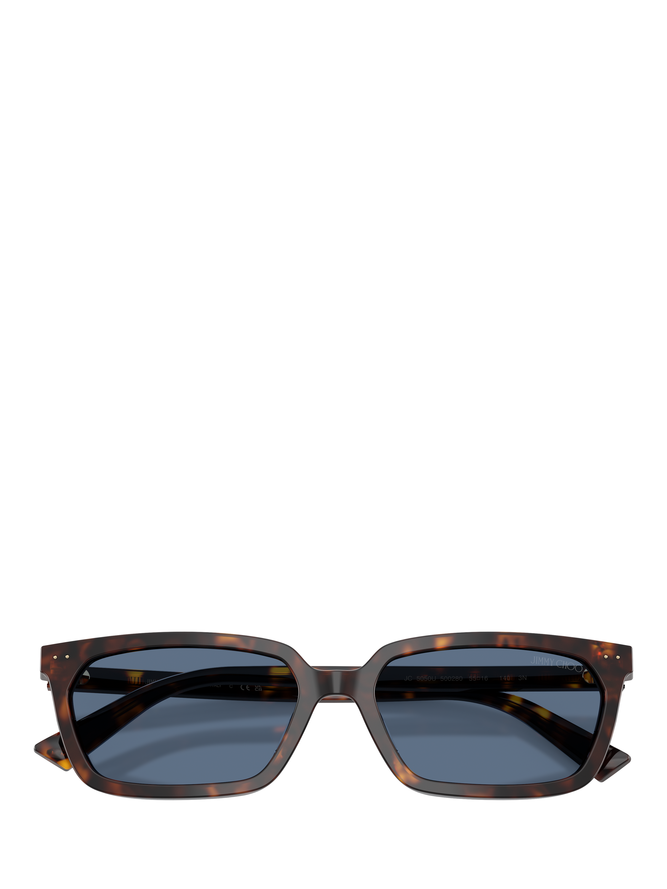 Product image 5 of 5, which shows Jimmy Choo JC5050 Women's Rectangular Sunglasses, Tortoise/Blue