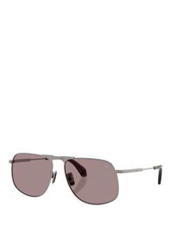 Moncler ME4014 Unisex Aviator Sunglasses, Gunmetal, Gunmetal