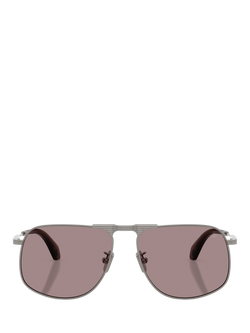 Moncler ME4014 Unisex Aviator Sunglasses, Gunmetal - view 2, Gunmetal