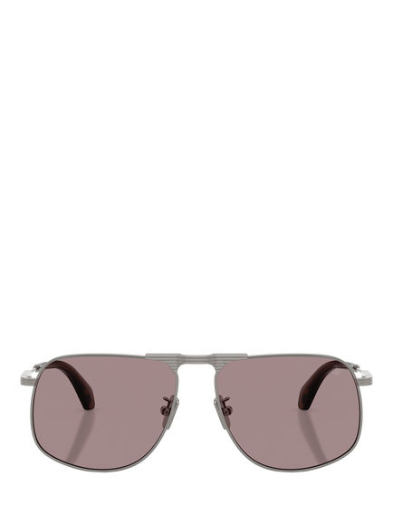 Moncler ME4014 Unisex Aviator Sunglasses, Gunmetal - view 2, Gunmetal