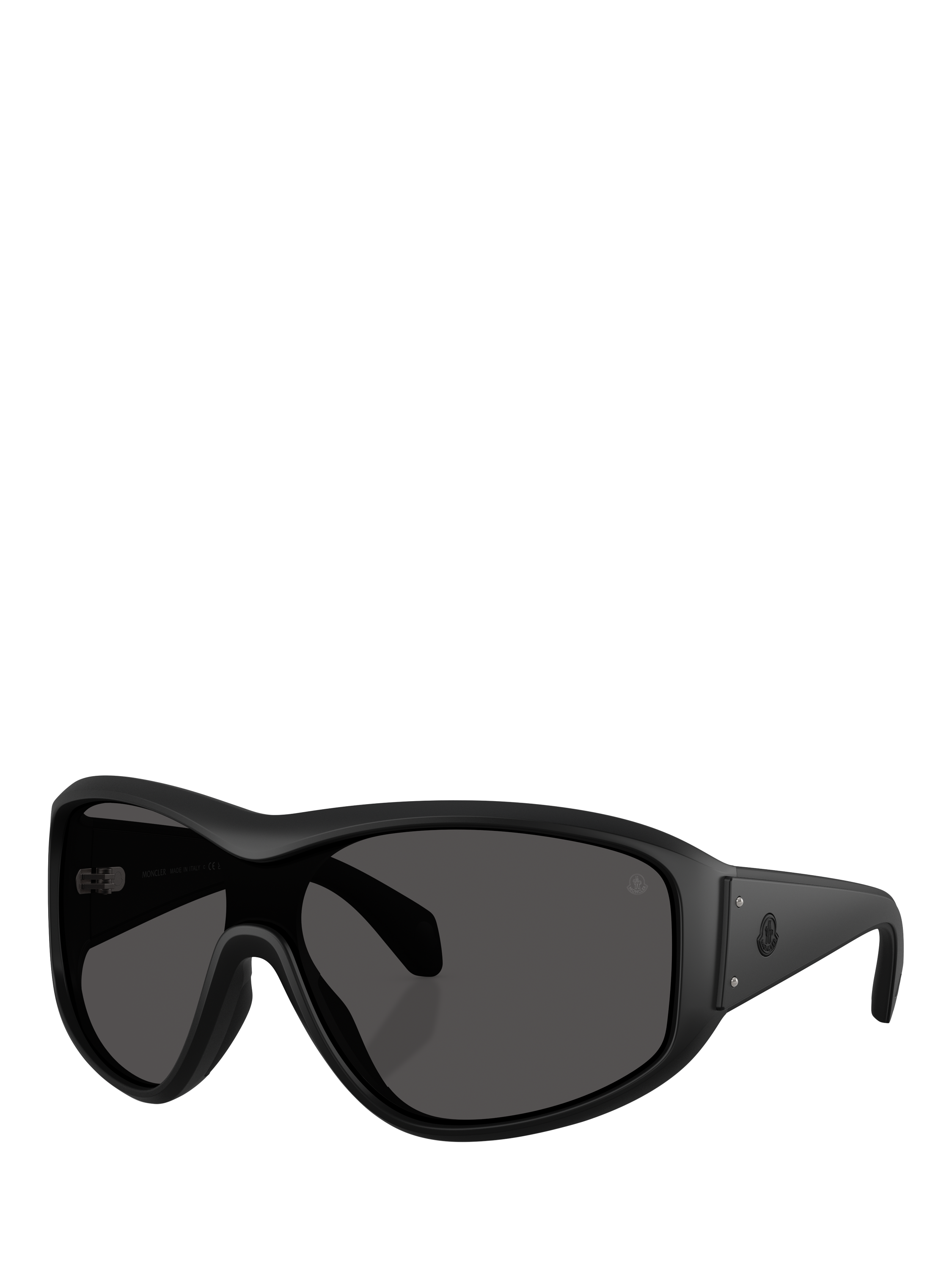 Product image 1 of 5, which shows Moncler ME8016 Unisex Oval Sunglasses, Matte Black
