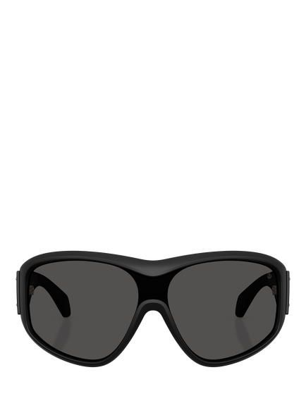 Moncler ME8016 Unisex Oval Sunglasses, Matte Black - view 2, Matte Black