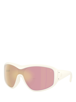 Moncler ME8016 Unisex Wrap Sunglasses, Vanilla, Vanilla