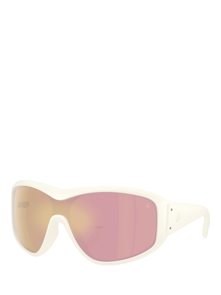 Moncler ME8016 Unisex Wrap Sunglasses, Vanilla, Vanilla