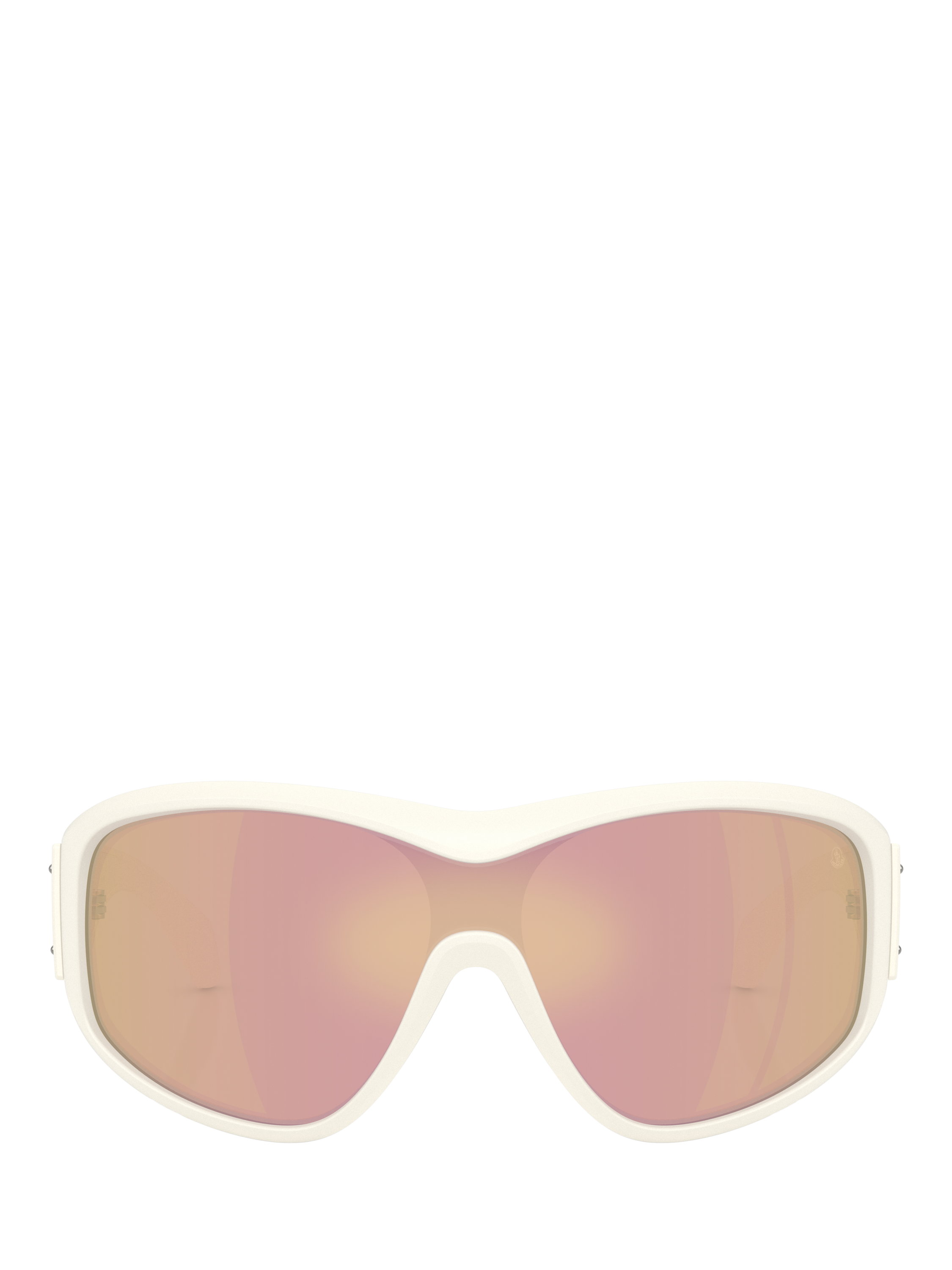 Product image 2 of 5, which shows Moncler ME8016 Unisex Wrap Sunglasses, Vanilla