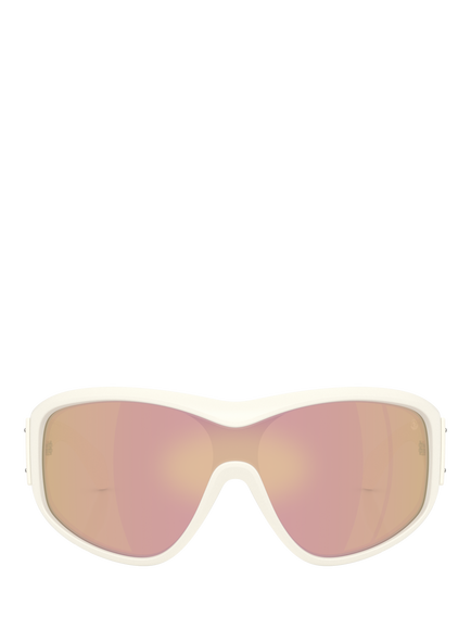 Moncler ME8016 Unisex Wrap Sunglasses, Vanilla - view 2, Vanilla
