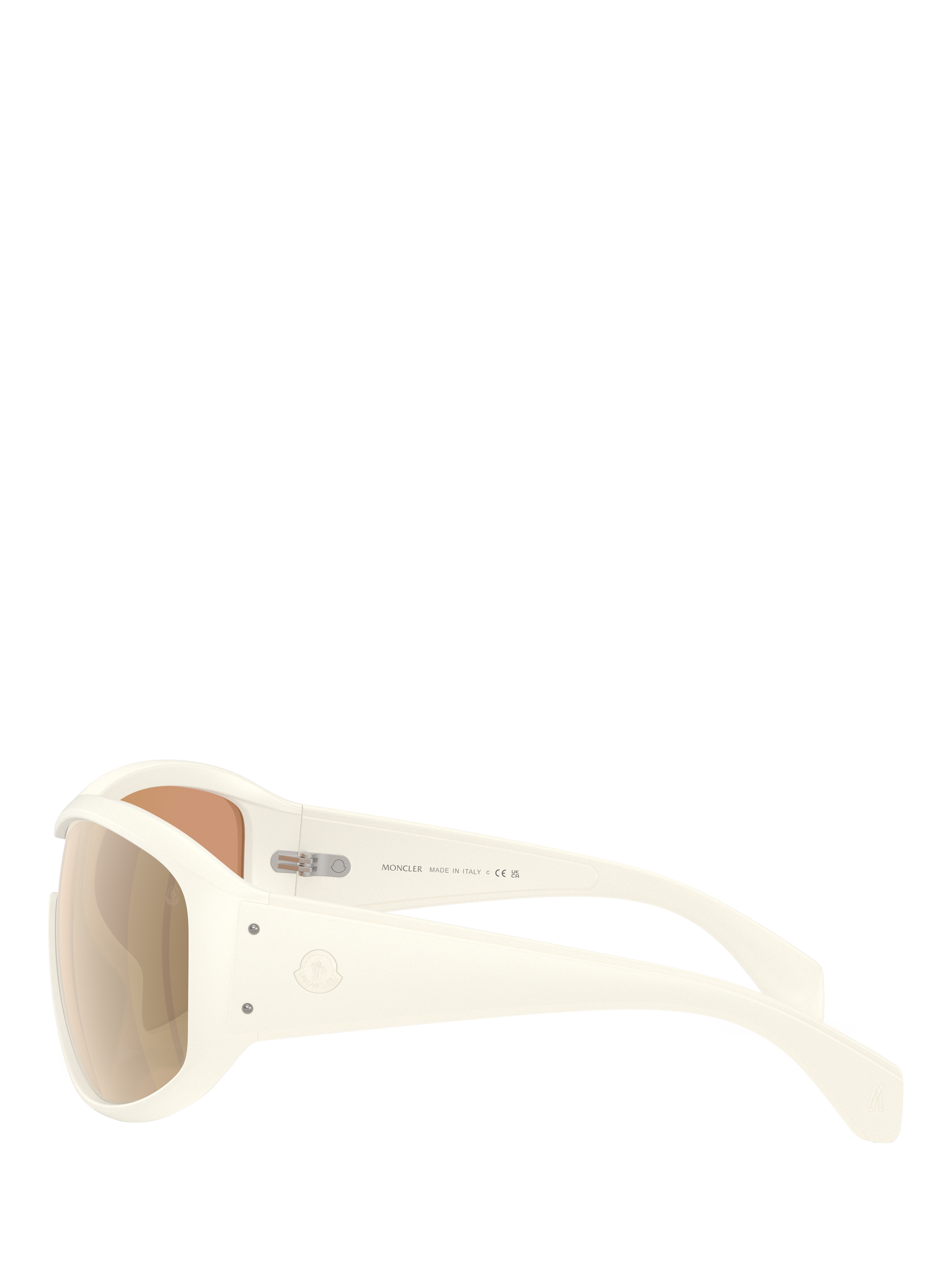 Product image 3 of 5, which shows Moncler ME8016 Unisex Wrap Sunglasses, Vanilla