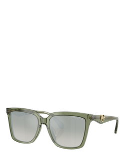 Michael Kors MK2256 Women's Square Sunglasses, Green, Green