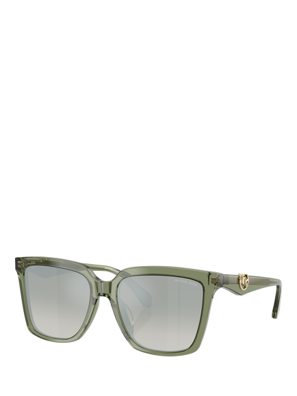 Michael Kors MK2256 Women's Square Sunglasses, Green, Green