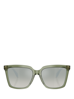 Michael Kors MK2256 Women's Square Sunglasses, Green - view 2, Green