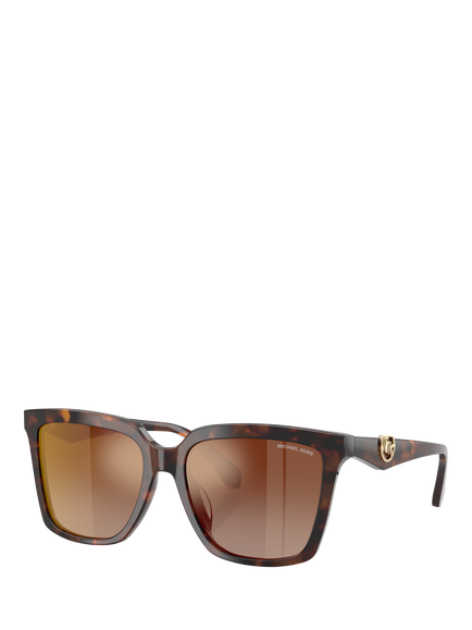 Michael Kors MK2256 Women's Square Glasses, Brown, Brown/Brown