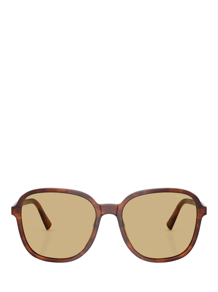 Miu Miu MU B01S26 Women's Pillow Sunglasses, Tobacco/Brown - view 2, Tobacco/Brown