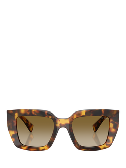 Miu Miu MU B05S14 Women's Square Sunglasses, Honey Havana/Brown - view 2, Honey Havana/Brown