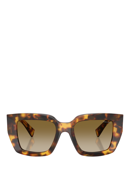 Miu Miu MU B05S14 Women's Square Sunglasses, Honey Havana/Brown - view 2, Honey Havana/Brown