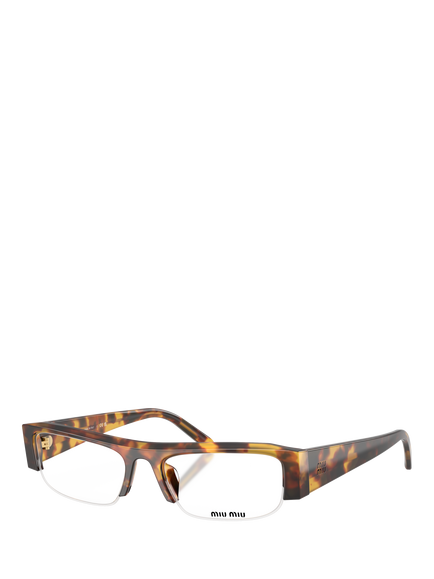 Miu Miu MU B07S14 Women's Rectangular Sunglasses, Honey Havana, Honey Havana