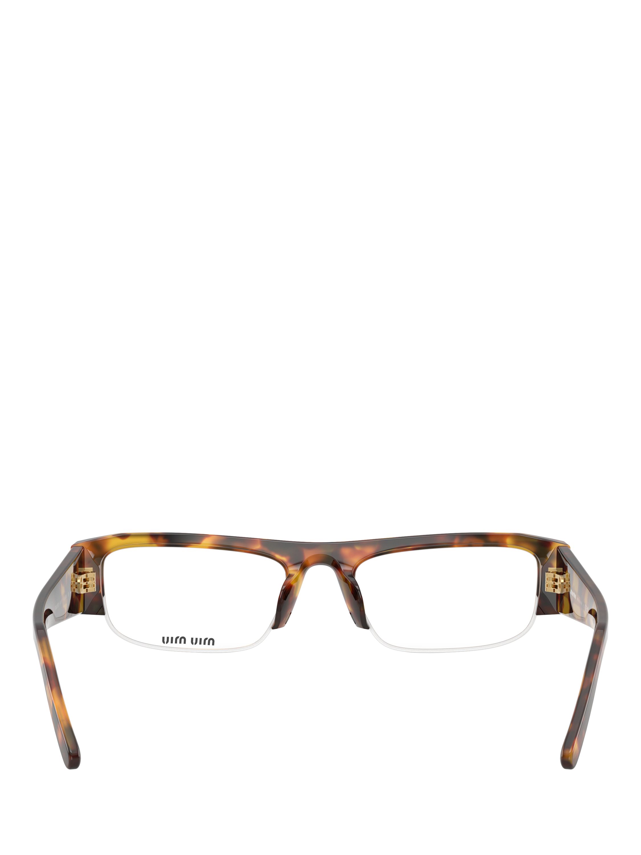 Product image 4 of 5, which shows Miu Miu MU B07S14 Women's Rectangular Sunglasses, Honey Havana