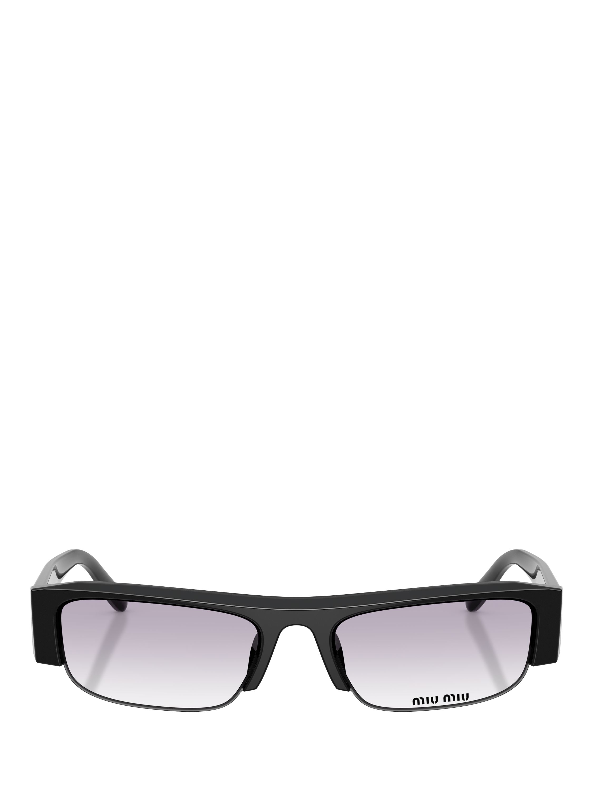 Product image 2 of 5, which shows Miu Miu MU B07S16 Women's Rectangular Sunglasses, Black/Grey