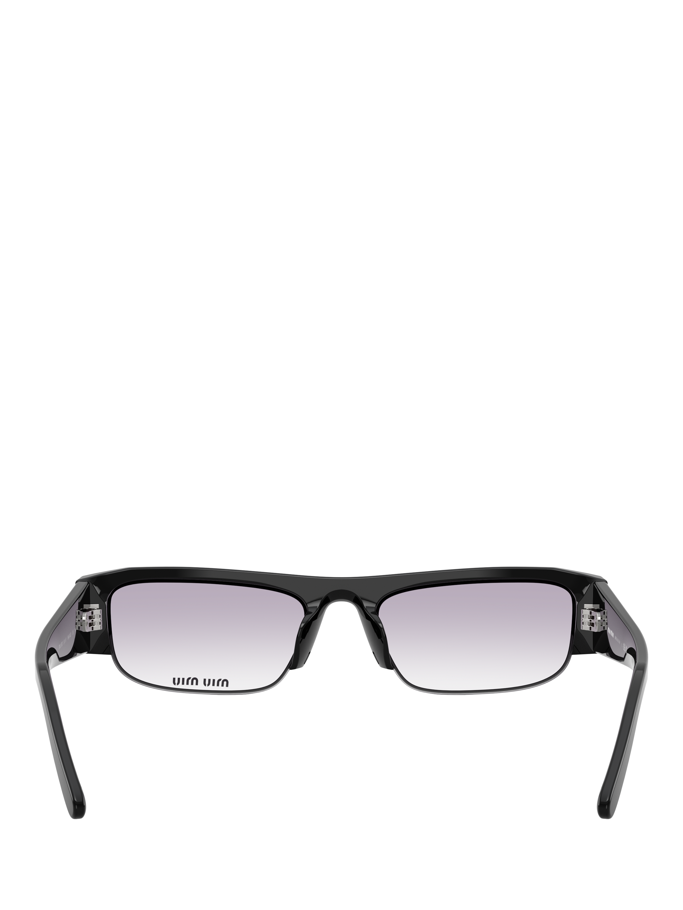 Product image 4 of 5, which shows Miu Miu MU B07S16 Women's Rectangular Sunglasses, Black/Grey