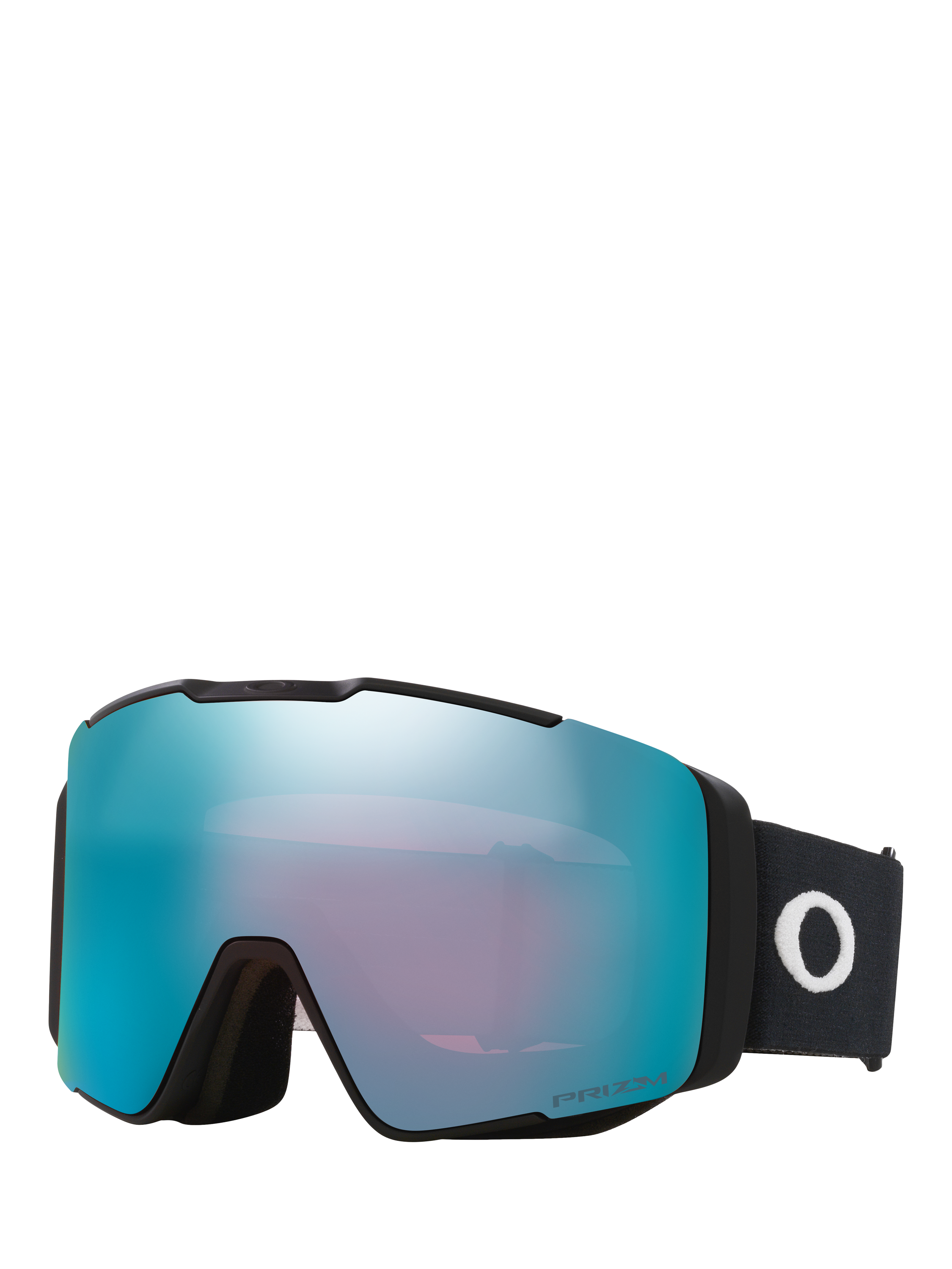 Product image 1 of 4, which shows Oakley OO7137 Unisex Irregular Sunglasses, Matte Black/Blue