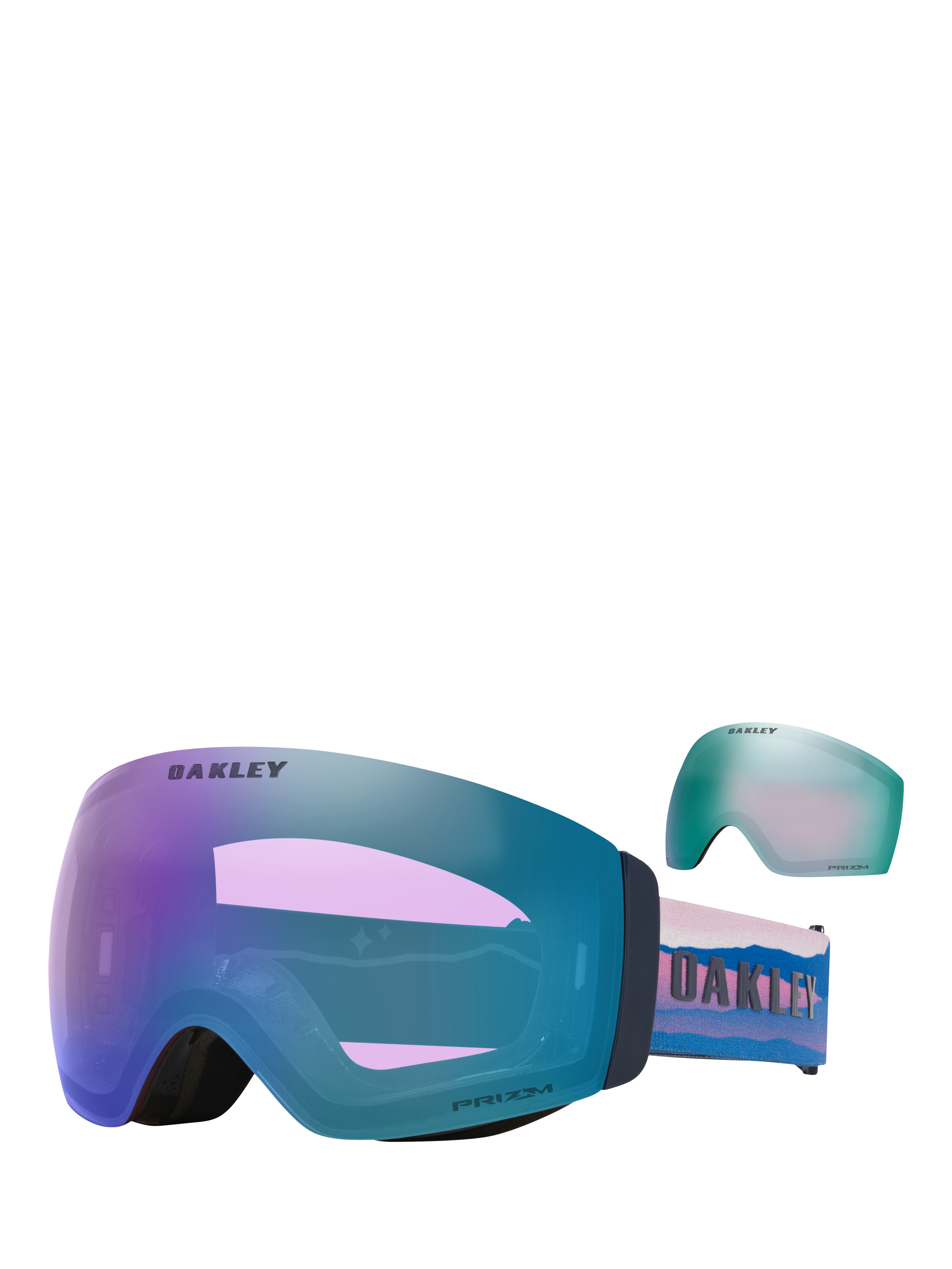 Product image 4 of 4, which shows Oakley OO7139 Unisex Irregular Sunglasses, Black/Pink