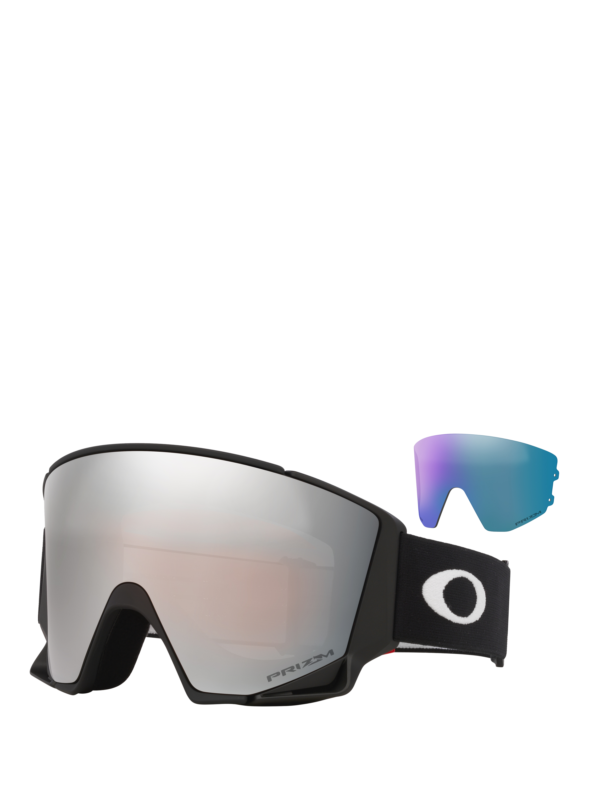 Product image 5 of 5, which shows Oakley OO7145 Unisex Irregular Sunglasses, Matte Black/Silver