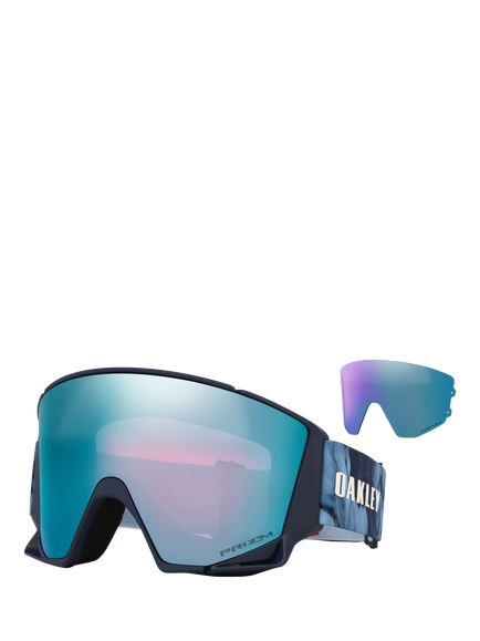 Oakley OO7145 Unisex Irregular Sunglasses, Blue Matte/Blue - view 2, Blue Matte/Blue