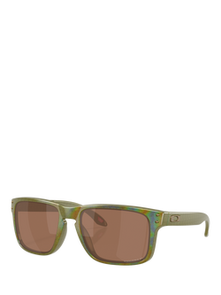 Oakley OO9102 Men's Polarised Square Sunglasses, Fern Spacedust/Brown, Fern Spacedust/Brown