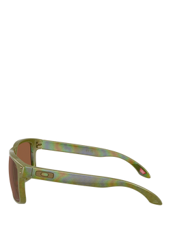 Oakley OO9102 Men's Polarised Square Sunglasses, Fern Spacedust/Brown - view 2, Fern Spacedust/Brown