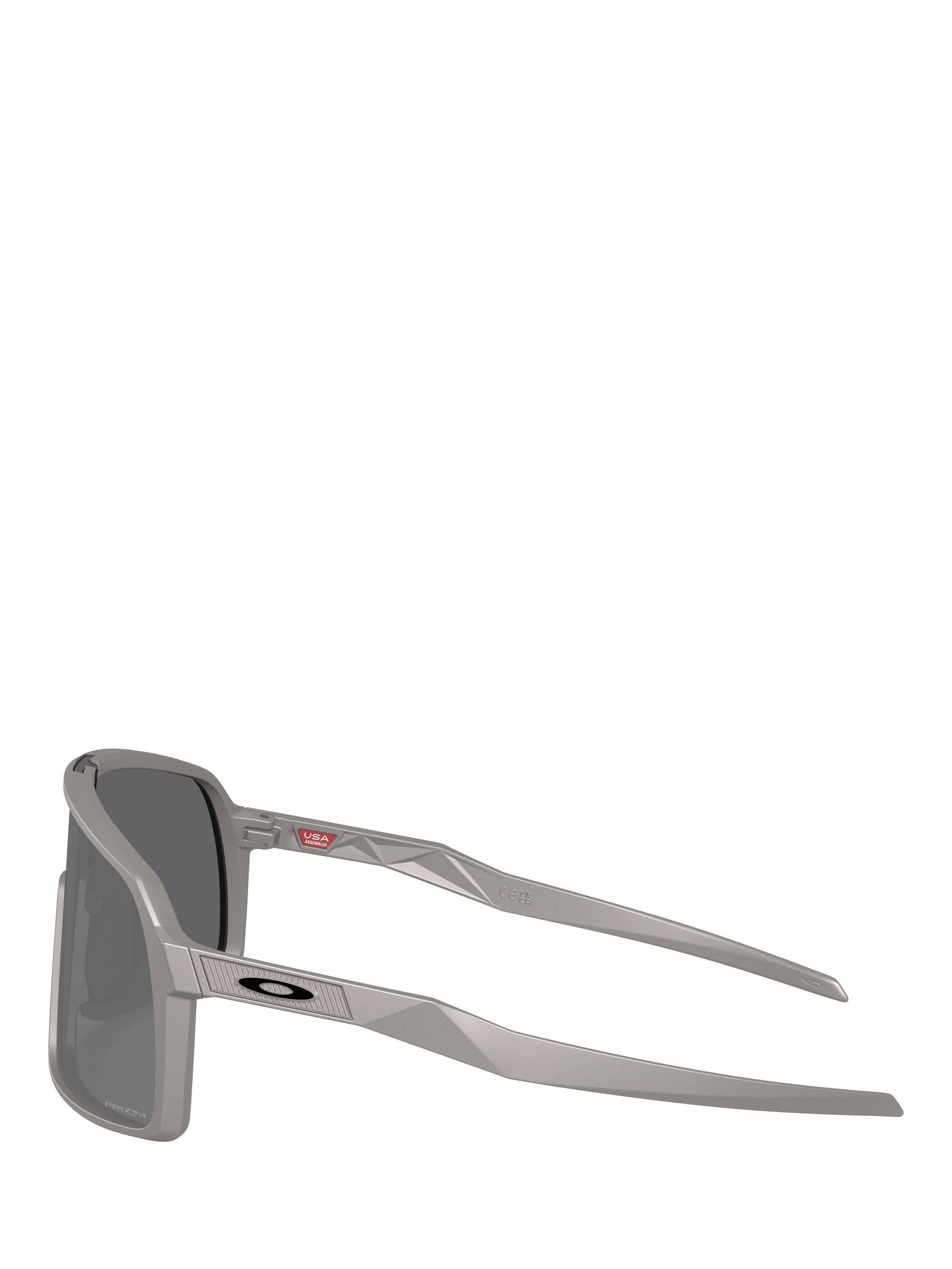 Product image 3 of 8, which shows Oakley OO9406 Men's Sutro Prizm Rectangular Sunglasses, Titanium/Grey