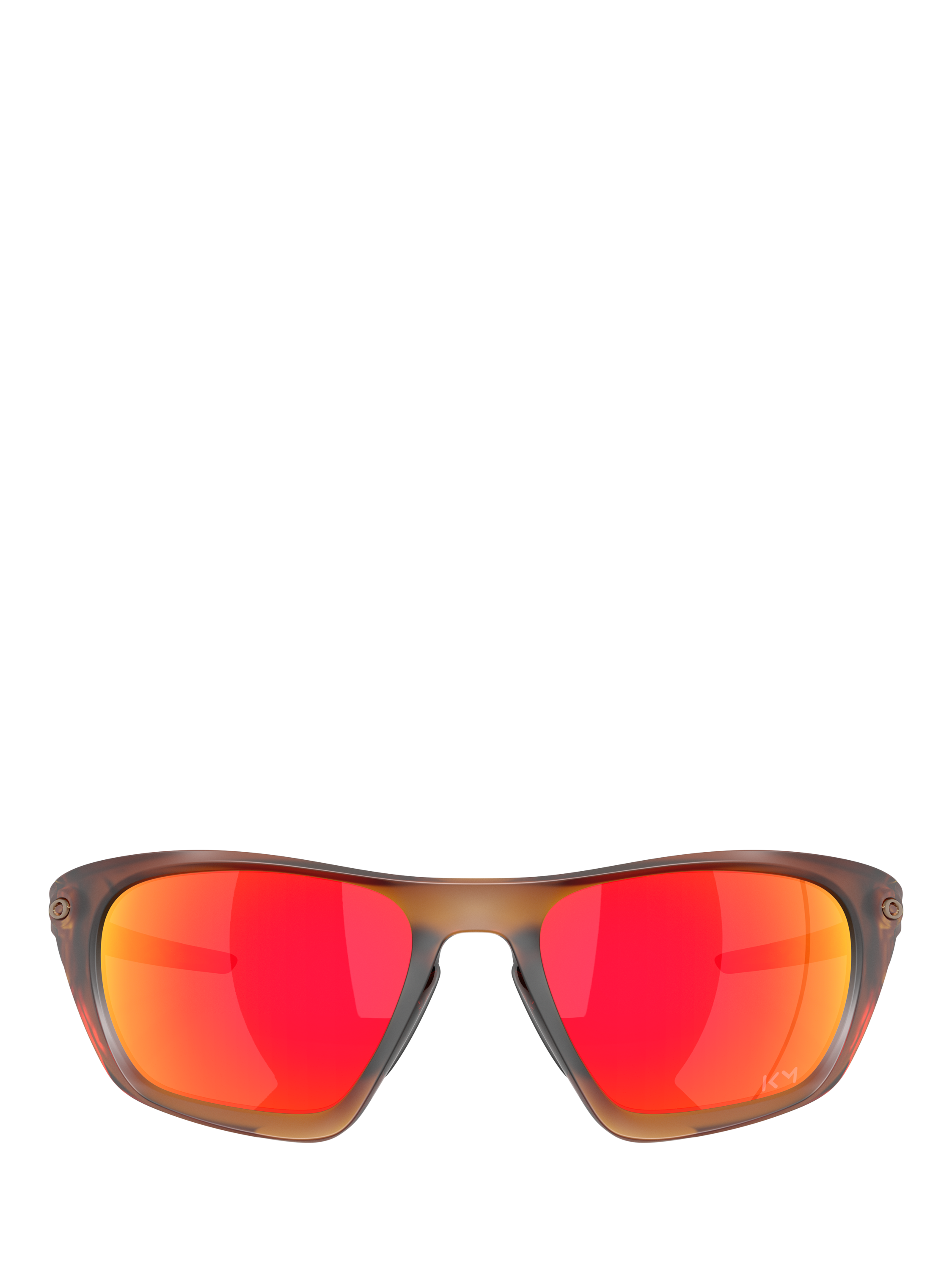Product image 2 of 6, which shows Oakley OO9431 Men's Rectangular Sunglasses, Matte Dark Amber/Mirror Orange