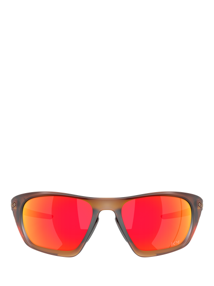 Oakley OO9431 Men's Rectangular Sunglasses, Matte Dark Amber/Mirror Orange - view 2, Matte Dark Amber/Mirror Orange