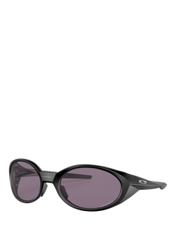 Oakley OO943 Men's Oval Sunglasses, Matte Black.red, Matte Black.red