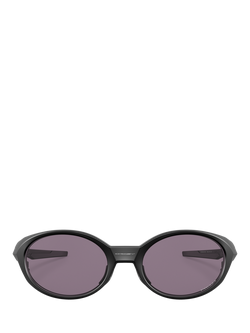 Oakley OO943 Men's Oval Sunglasses, Matte Black.red - view 2, Matte Black.red