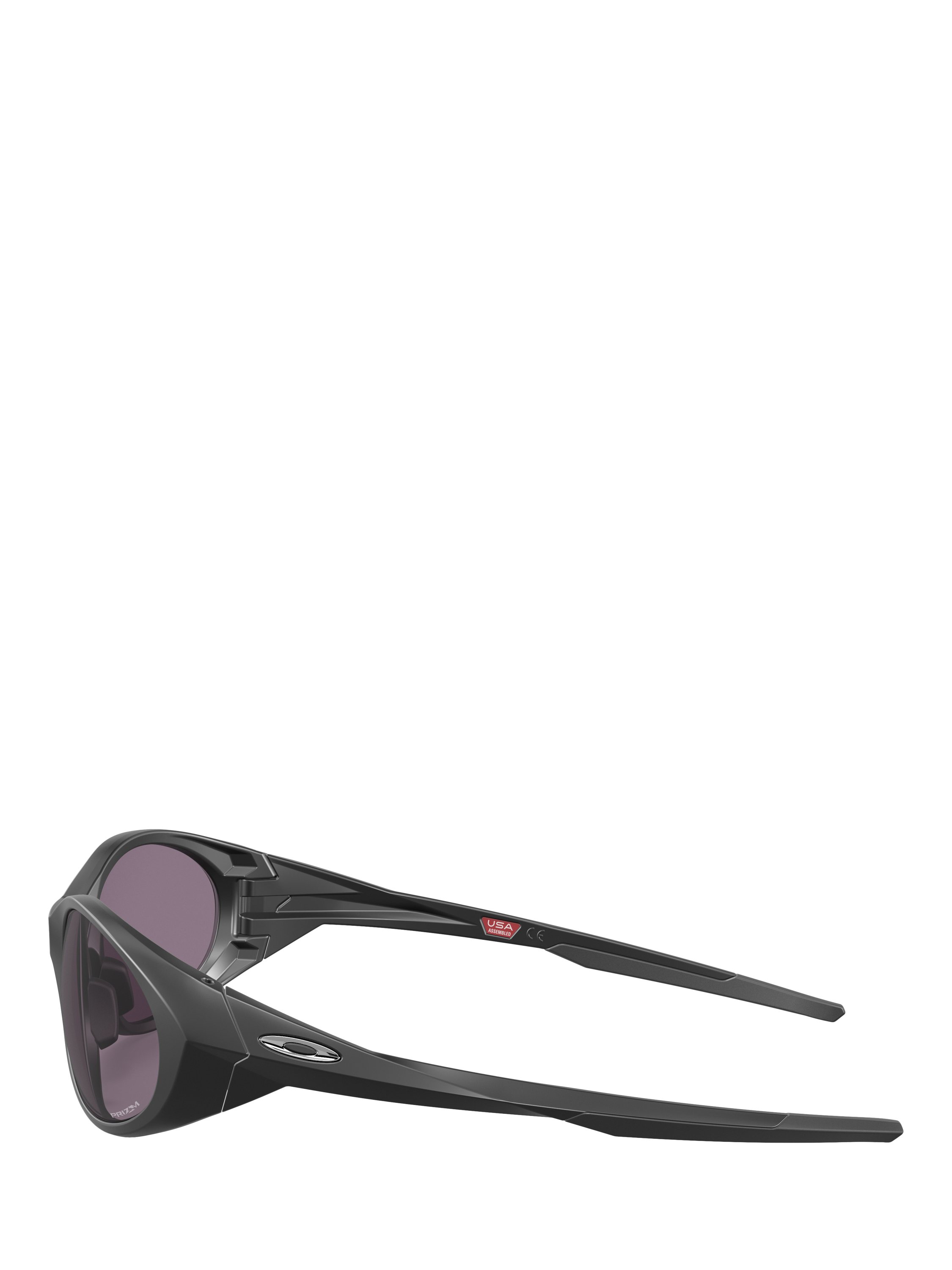 Product image 3 of 6, which shows Oakley OO943 Men's Oval Sunglasses, Matte Black.red